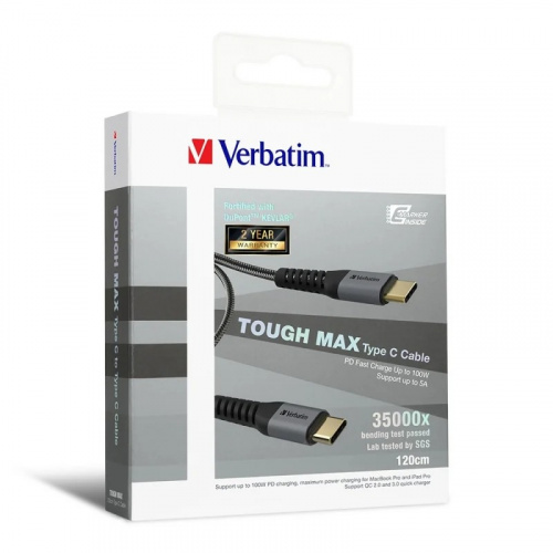 Verbatim Sync & Charge Tough Max Type C 充電線 [120cm]【WeChat限定】