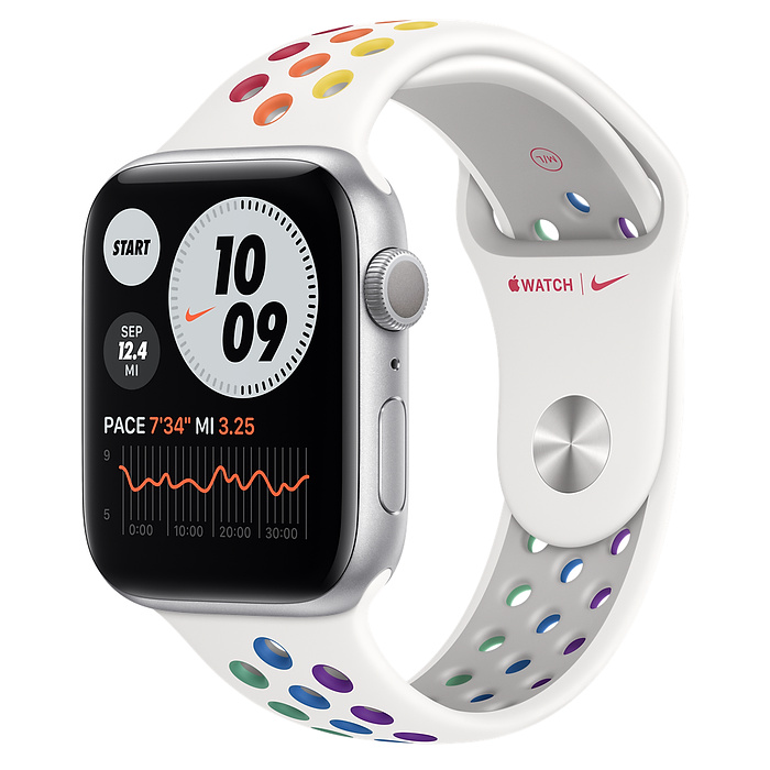 mantequilla Brújula mayoria Apple Watch Nike Series 6 (GPS) 44毫米銀色鋁金屬錶殼配Nike運動錶帶價錢、規格及用家意見-  香港格價網Price.com.hk