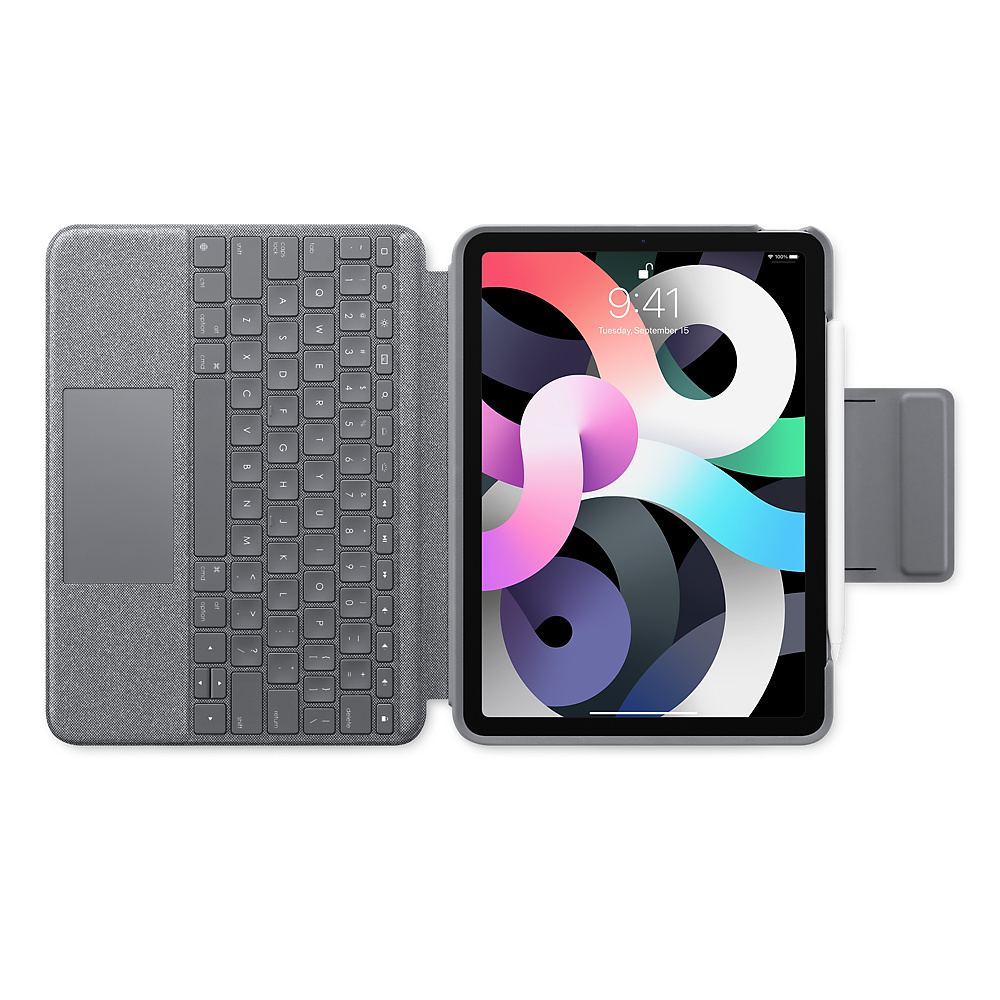 Logitech Folio Touch 鍵盤護殼配備觸控板適用於iPad Air (第4 代