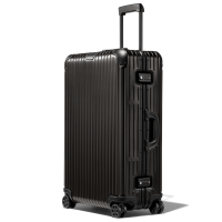 RIMOWA ⭐️ジャンク品　大型　黒 差がつくリモワのスーツケース】黒とネイビーのレザー仕様。新