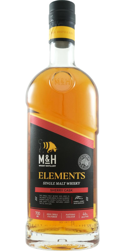 M&H Milk & Honey Elements Sherry Cask Single Malt Israel Whisky 46
