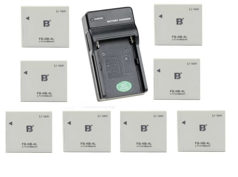 FB 灃標8 Pcs Canon NB-5L Info-Lithium Batteries With USB Charger