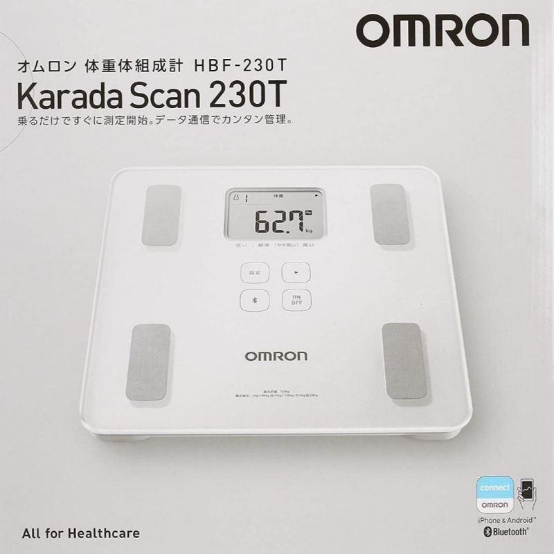 全新OMRON HBF-230T 歐姆龍脂肪磅體脂磅體脂稱體脂秤藍牙連手機二手 